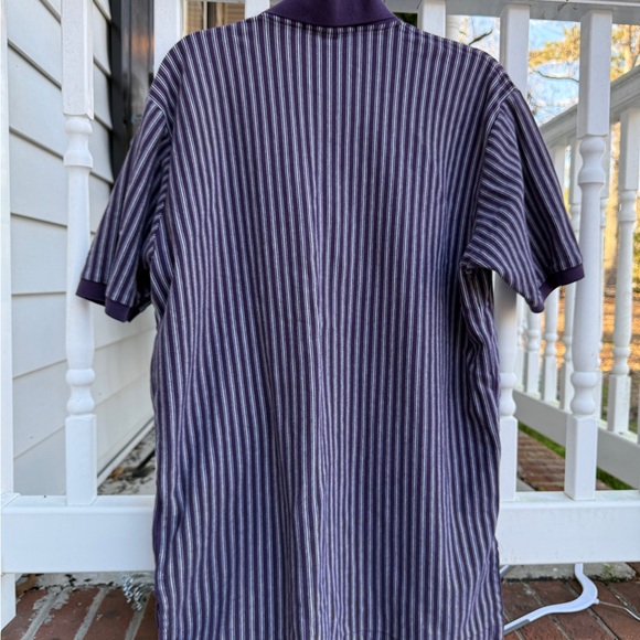 Vintage 90s Y2K Polo Ralph Lauren Purple Striped Collar Shirt Size XL - Picture 5 of 8